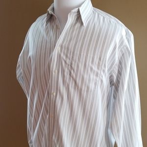 Jos.A. Bank White Pinstripe Dress Shirt 16-35